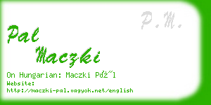 pal maczki business card